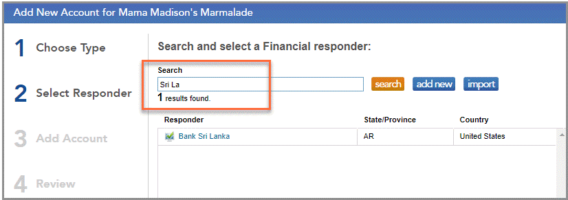 (APAC) Find an In-Network bank for audit confirmations