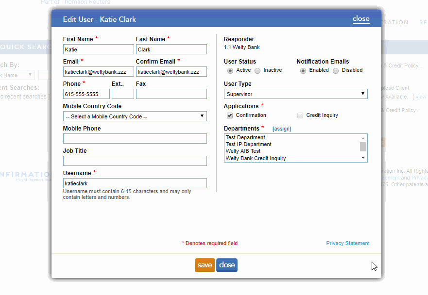 (Bank Admins) How to change a home department